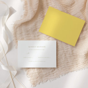 Elegantes Skript für feierliche Hochzeit RSVP Karte