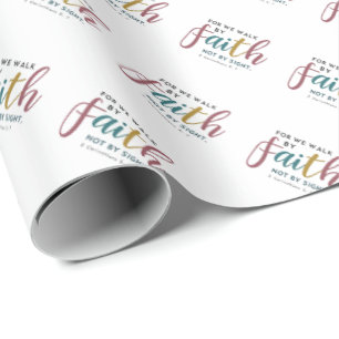 Elegantes Skript für Wir wandeln durch Glauben, ni Geschenkpapier