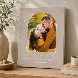 Elegantes Skript | Gemeinsam Foto Arch Leinwanddruck