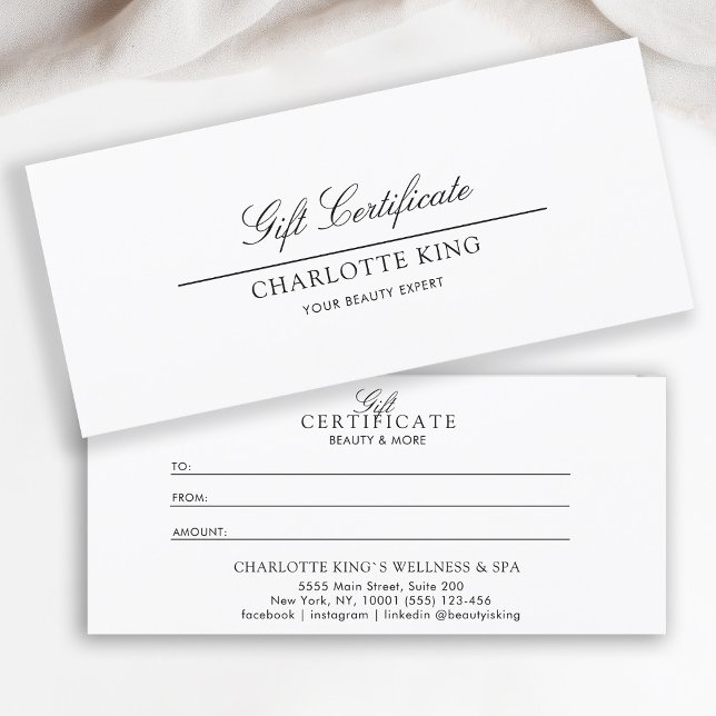 Elegantes Skript | Geschenkgutschein (Von Creator hochgeladen)