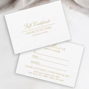 Elegantes Skript Geschenkgutschein