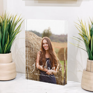 Elegantes Skript "Graduate" Custom Fotoblock