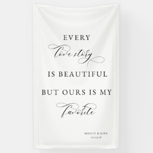 Elegantes Skript-Hochzeitsbanner – Liebe Banner