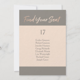 Elegantes Skript-Imitat-Folien-Sitzplatz-Diagramm Einladung