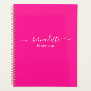 Elegantes Skript   INDIVIDUELLE NAME   Pink Planne Planer