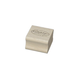 Elegantes Skript | Individuelle Name und Rücksende Gummistempel