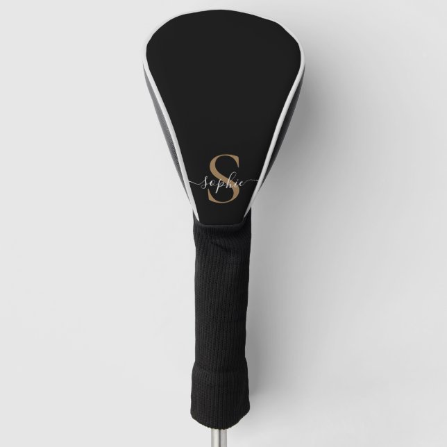 Elegantes Skript Individueller Name Personalisiert Golf Headcover (Vorderseite)