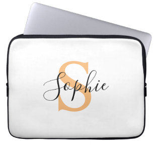 Elegantes Skript Individueller Name Personalisiert Laptopschutzhülle