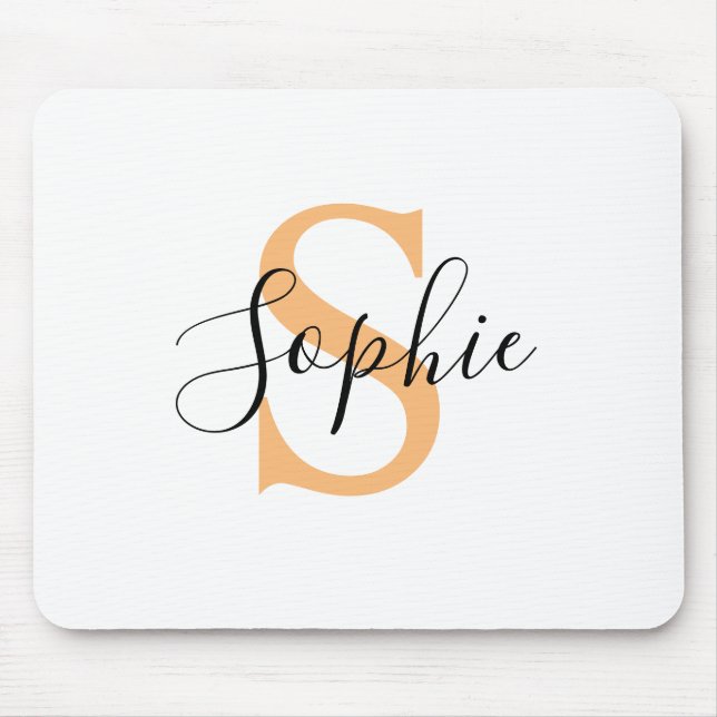 Elegantes Skript Individueller Name Personalisiert Mousepad (Vorne)