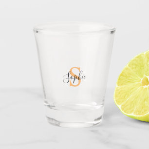 Elegantes Skript individuelles Namensgeschenk Schnapsglas