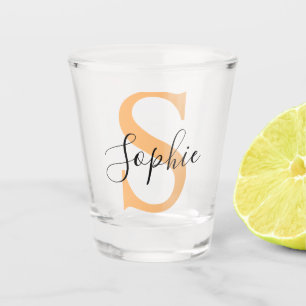 Elegantes Skript individuelles Namensgeschenk Schnapsglas