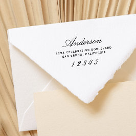 Elegantes Skript | Maßgeschneiderte moderne Rückse Gummistempel