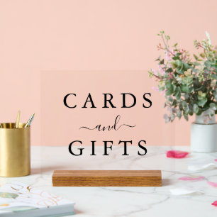 Elegantes Skript Minimalistische Hochzeitskarten & Acrylschild