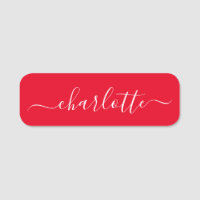 Elegantes Skript Moderner Name Personalisiert Red
