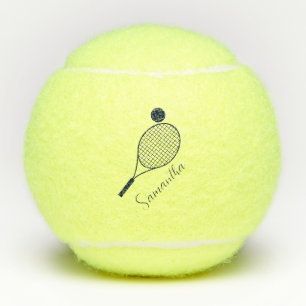 Elegantes Skript Moderner Name Personalisiert Tennisbälle