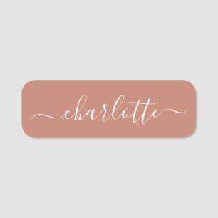Elegantes Skript Moderner Name Personalisiert Terr Namensschild