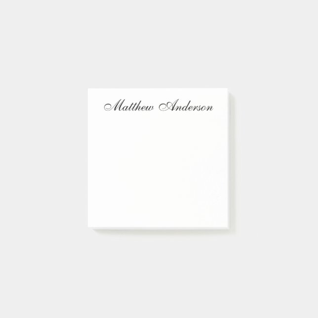 Elegantes Skript Post-it Klebezettel (Vorderseite)