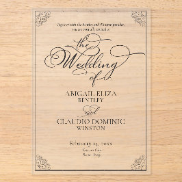 Elegantes Skript Rom Italien Zielort Acryleinladungen