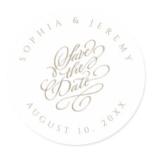 Elegantes Skript Save the Date Hochzeit