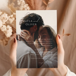 Elegantes Skript | Traditionelle Hochzeit mit schw Einladung