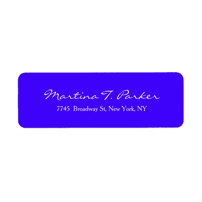 Elegantes Skript Ultramarine Blue Unique Feminine (Vorne)
