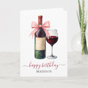 Elegantes Skript Weinliebhaber Benutzerdefinierter Karte