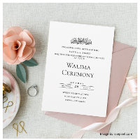Elegantes Skript White Black Muslim Walima Zeremon