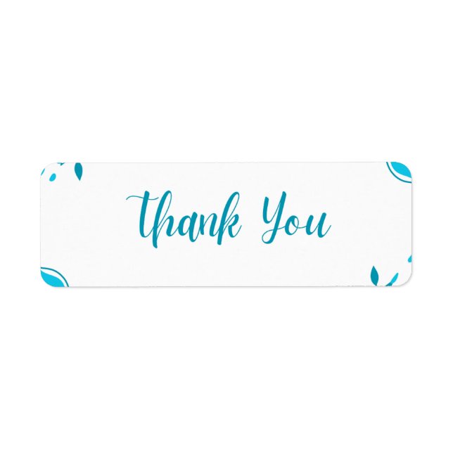 elegantes Skriptlabel "Danke!" (Vorne)