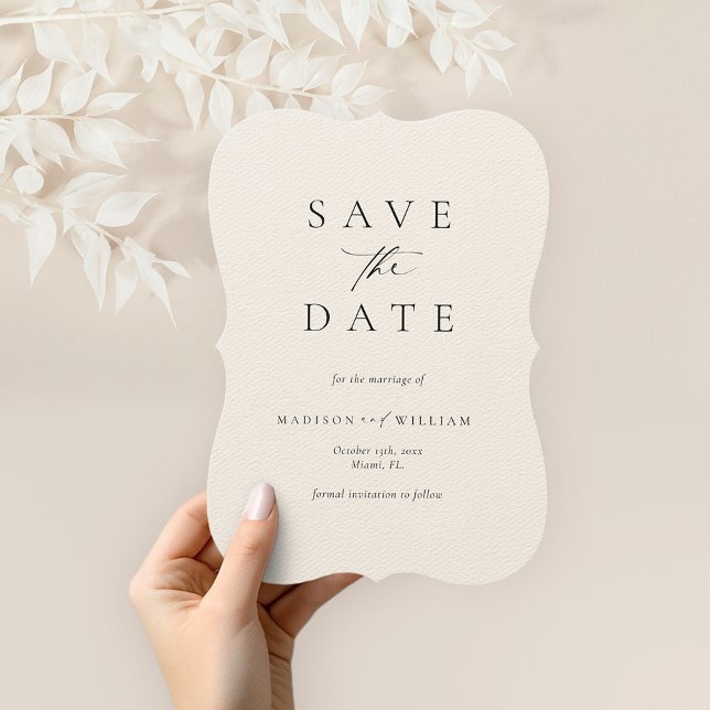Elegantes SkriptWedding Save the Date Einladung (Von Creator hochgeladen)