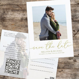 Elegantes SkriptWedding Save the Date-Foto Postkarte