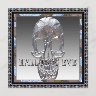 Elegantes Skull Halloween-Party Einladung