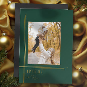 Elegantes Sleek Green/Gold Modernes Deko Style Fot Magnetkarte