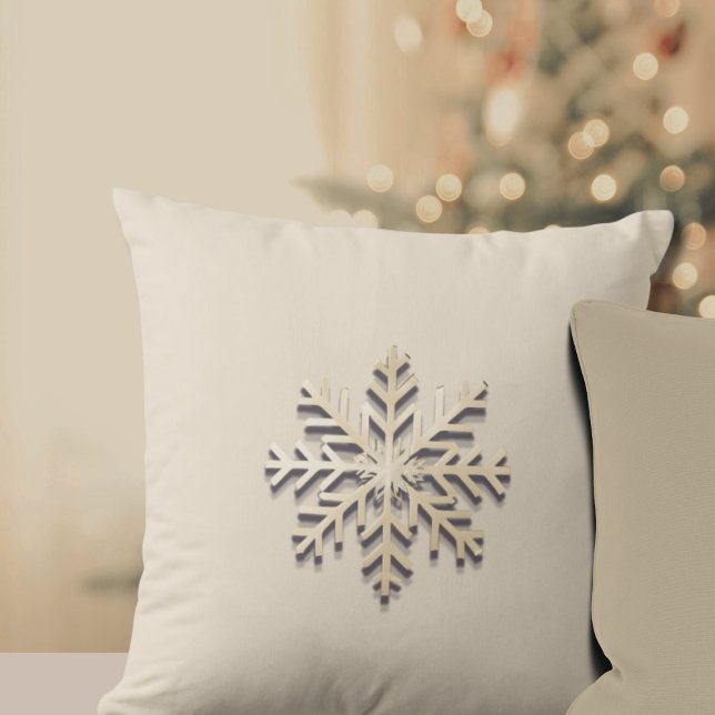 Elegantes Snowflake Accent Pillow Kissen (Von Creator hochgeladen)