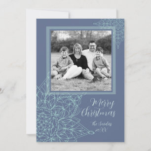 Elegantes Snowflake Design mit Foto Feiertagskarte