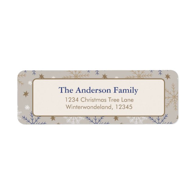 Elegantes Snowflake-Muster Beige (Vorne)