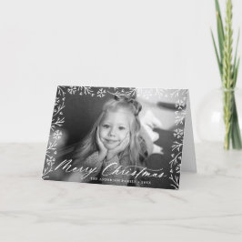 Elegantes Snowflake Rahmen Frohe Weihnachten Foto