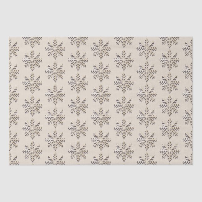 Elegantes Snowflake Tissue Seidenpapier (Vorderseite)