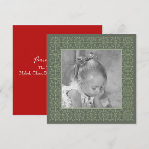 Elegantes Snowflake Weihnachts-Fotokarte 1 Foto Feiertagskarte