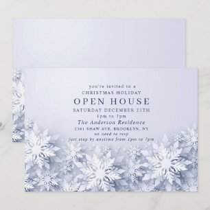 Elegantes Snowflakes Weihnachtsfest Einladung
