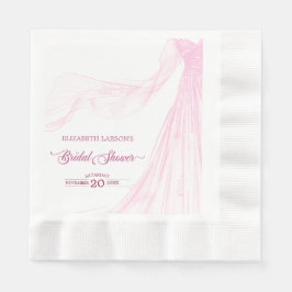 Elegantes Soft Pink Bridal Dress Brautparty Serviette