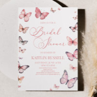 Elegantes Soft Pink Butterfly Brautparty