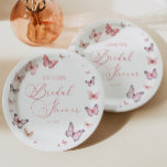 Elegantes Soft Pink Butterfly Brautparty Pappteller<br><div class="desc">Das sind elegante weiche,  rosafarbene Schmetterling Brautparty Paper Teller!</div>