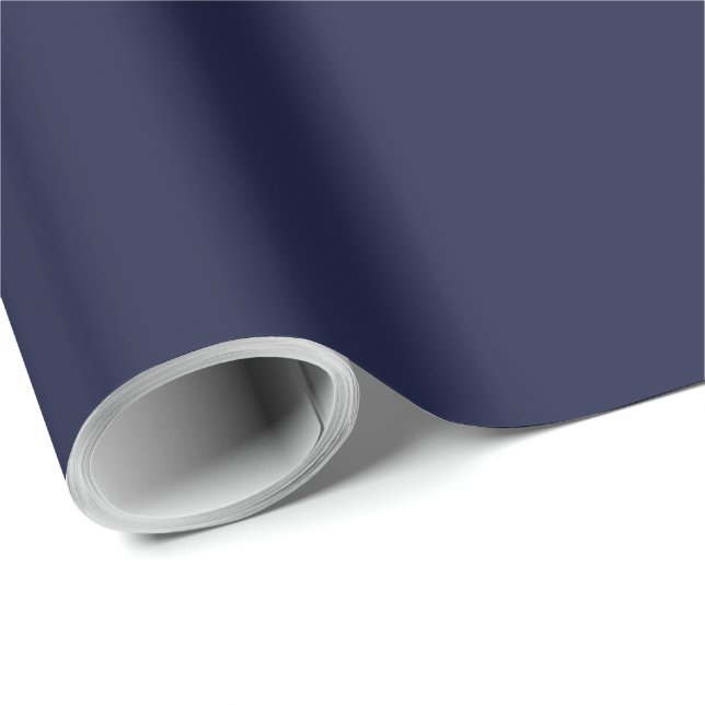 Elegantes solides Dunkelnavyblau  Geschenkpapier (Rolleneckpunkt)