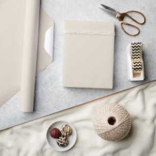 Elegantes solides Pastell-Elfenbein-Beige-Weiß Sch Geschenkpapier