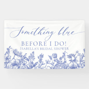 Elegantes Something Blue Before I Do Brautparty Banner