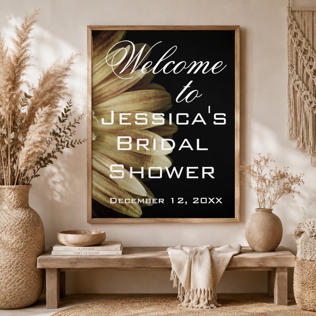 Elegantes Sonnenblumen-Brautparty Poster (Available in different sizes.)
