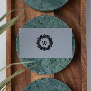 Elegantes Sonnenblumenfamilienmonogramm, Gummistempel