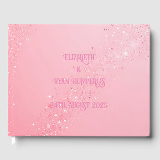 Elegantes Sparkle Design für Hochzeiten und Einlad Gästebuch