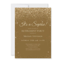 Elegantes Sparkle Gold Surprise Retirement Party