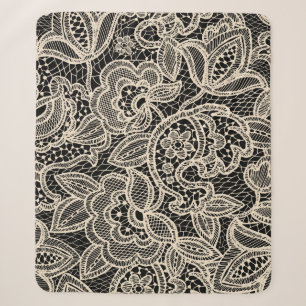 Elegantes Spitze nahtloses Musterdesign Sherpadecke